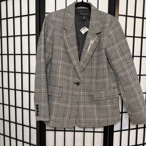 Rachel Zoe Jackets & Blazers - Rachel Zoe NWT Plaid Blazer in Black and White Medium